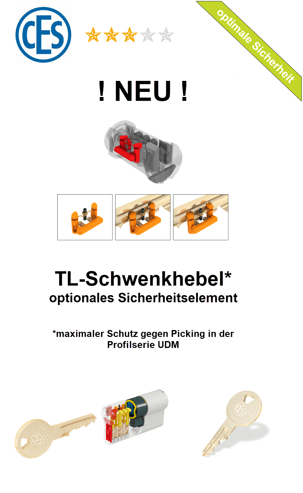 CES 1/2-Zylinder UDM