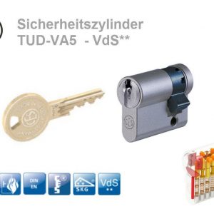 CES 1/2-Sicherheitszylinder TUD-VA5 VdS**
